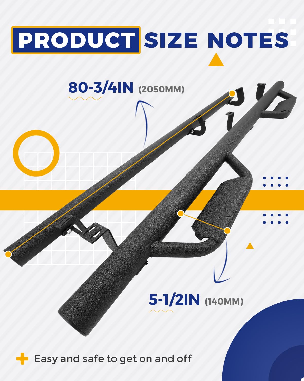 ECOTRIC running boards mounting bracket detail demonstrating solid attachment and durability
