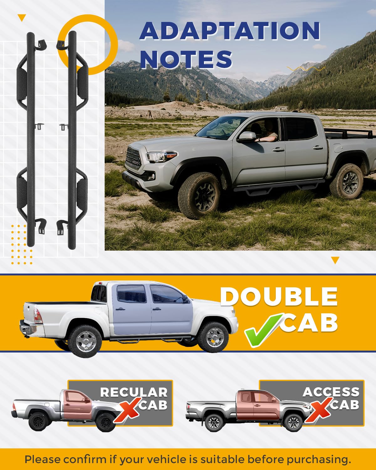 ECOTRIC running boards installed on driver side showing easier truck entry benefit