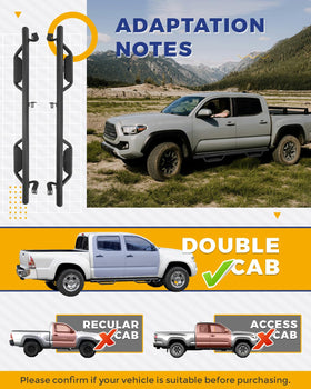 ECOTRIC running boards installed on driver side showing easier truck entry benefit