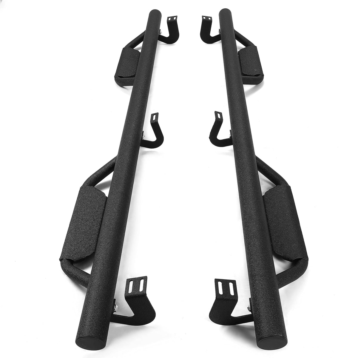 ECOTRIC running boards lifestyle shot with person stepping in for convenience and style