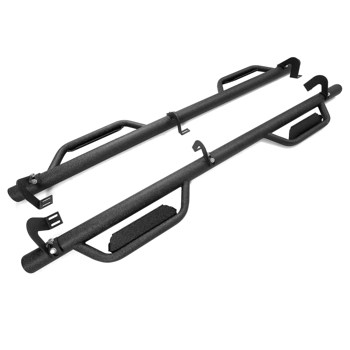ECOTRIC running boards matte-black finish close detail protecting against corrosion