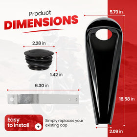 ECOTRIC side profile on Harley tank demonstrating seamless fit