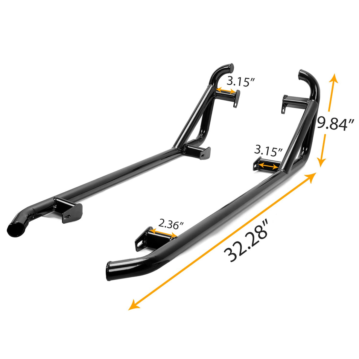 ECOTRIC side profile on Polaris RZR demonstrating added clearance