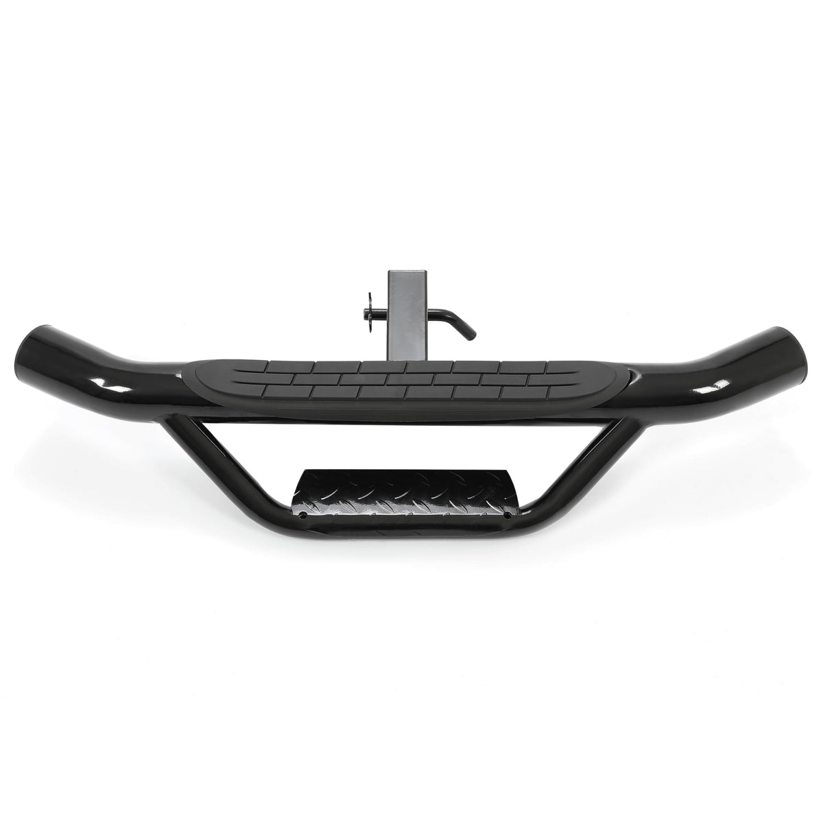 ECOTRIC side profile of step bar illustrating sturdy 4" diameter and strength