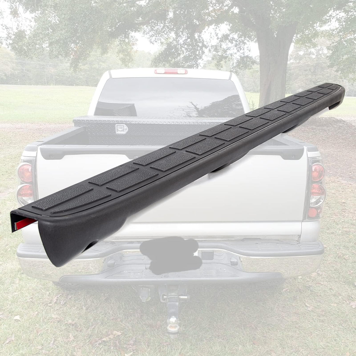 ECOTRIC tailgate cap installed at night showing clear visibility and cohesive styling