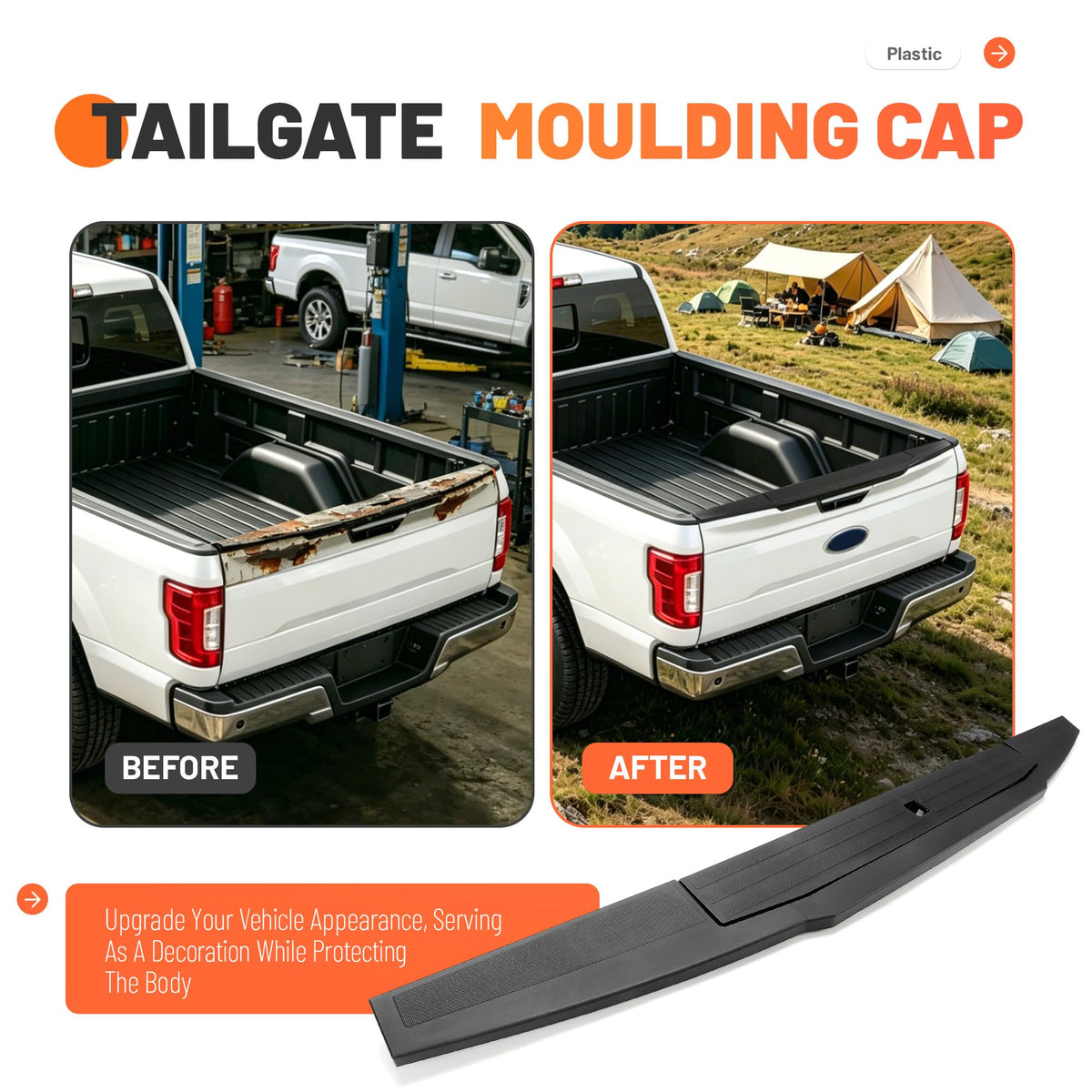 ECOTRIC installed on open tailgate showing functional use and edge coverage