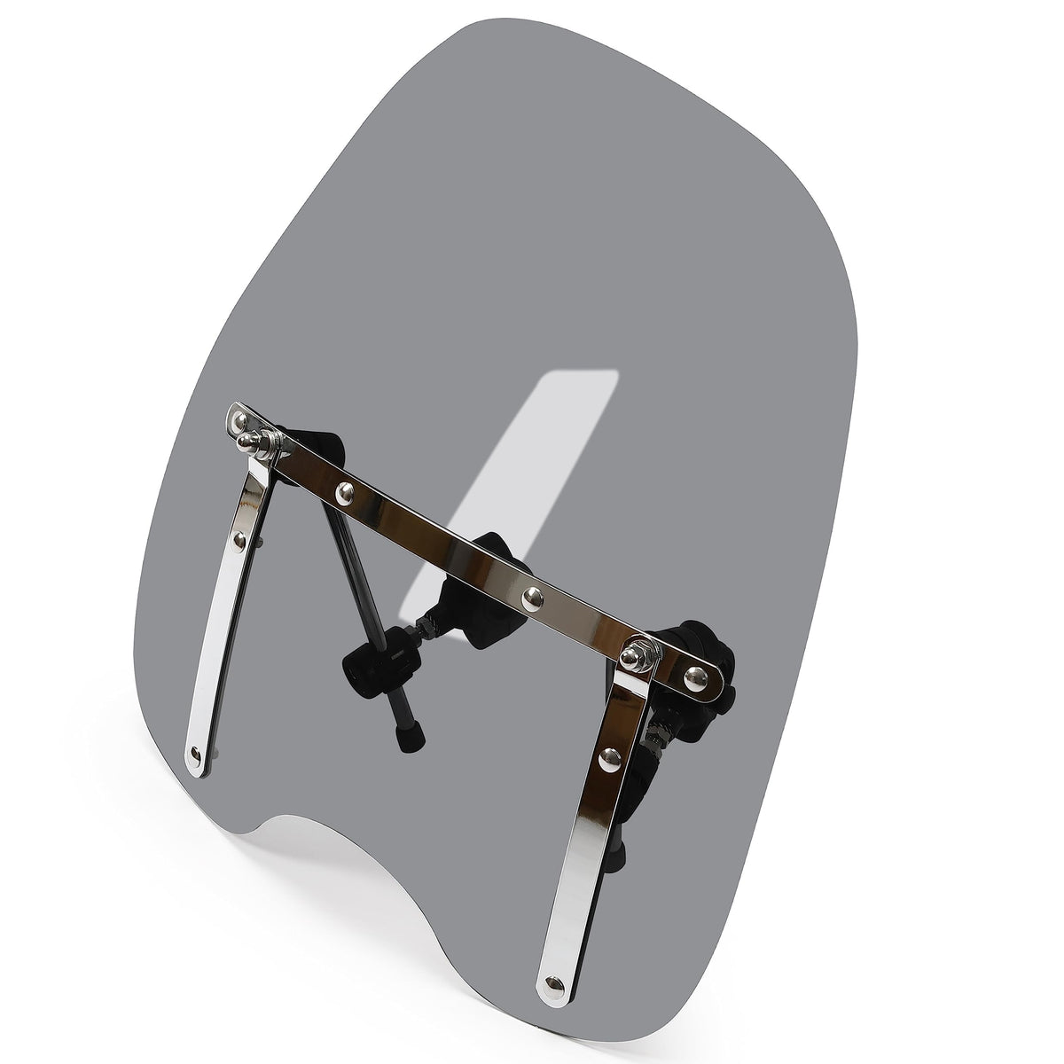 ECOTRIC front view of smoke windshield showing full coverage and style benefit