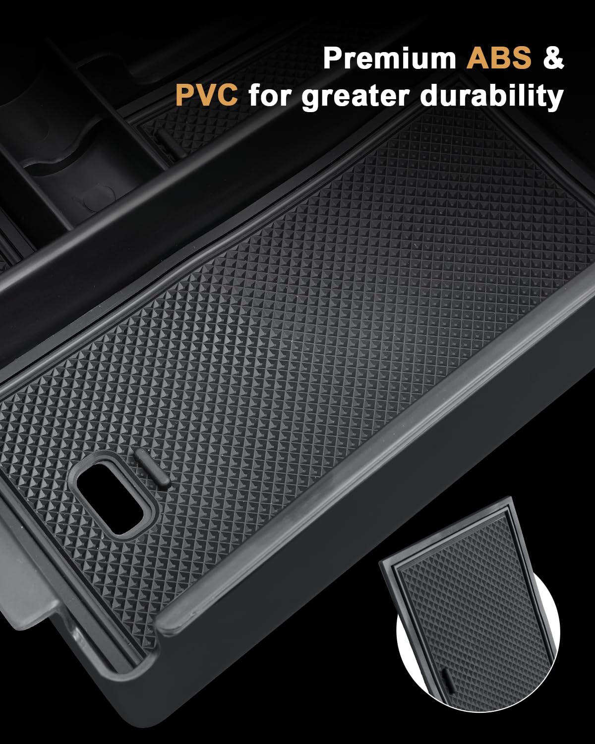 ECOZEN ABS material texture close-up showing durable, scratch-resistant surface