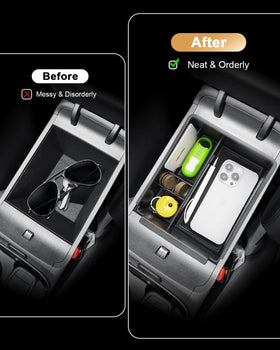 ECOZEN organizer storing phone and keys for quick, tangle-free reach