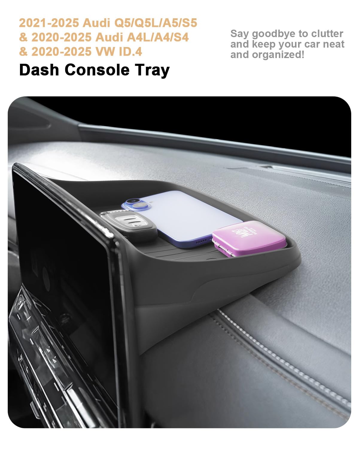 ECOZEN installed behind screen in Audi Q5, keeps items secure during driving