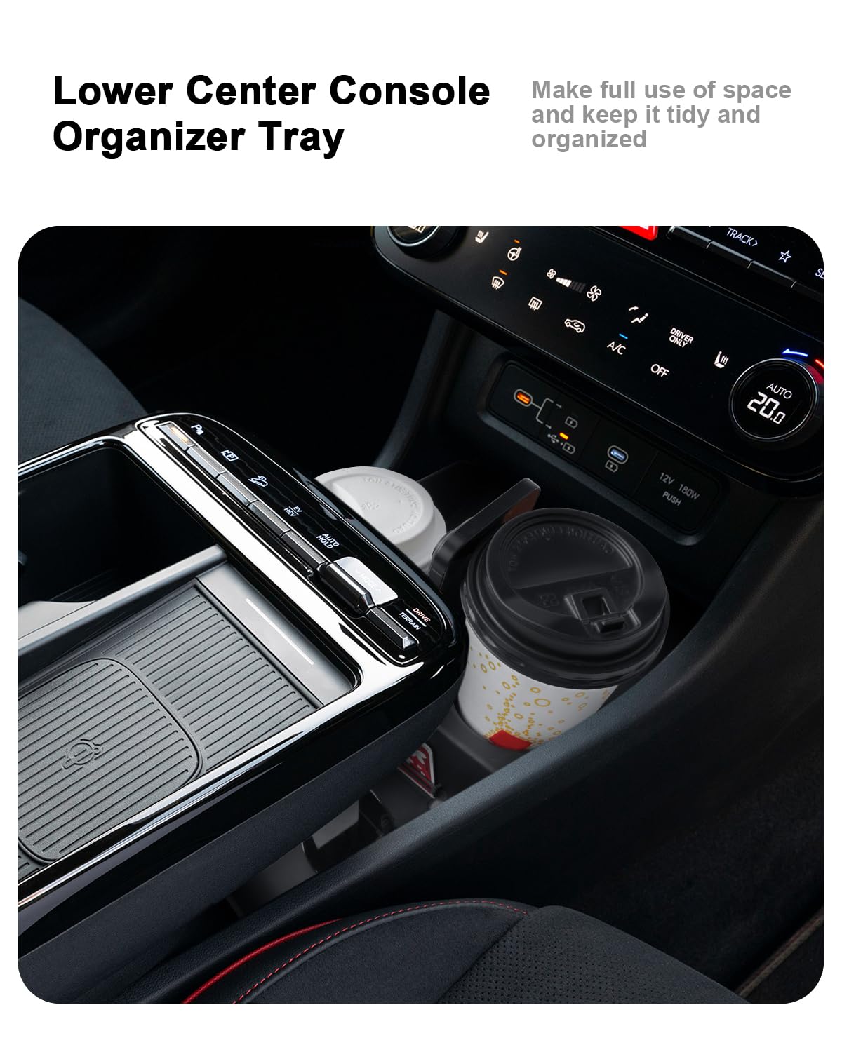 ECOZEN installed side angle showing increased storage for driver and passenger