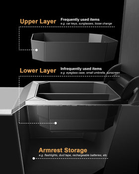 ECOZEN organizer next to phone and keys demonstrating size and capacity
