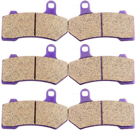 ECCPP front pad set displayed flat showing shape and mounting points for correct fit