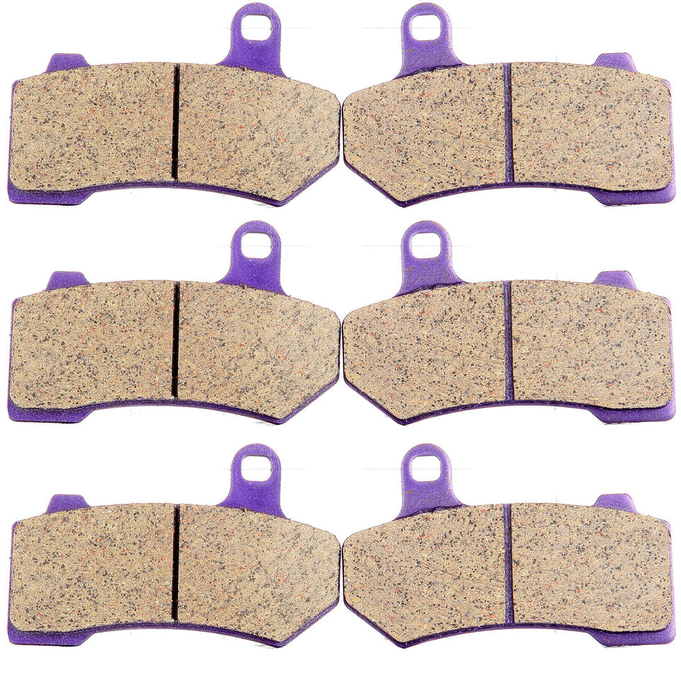ECCPP front pad set displayed flat showing shape and mounting points for correct fit