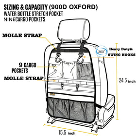 ECWKVN metal hooks and bottle holders holding gear securely during travel