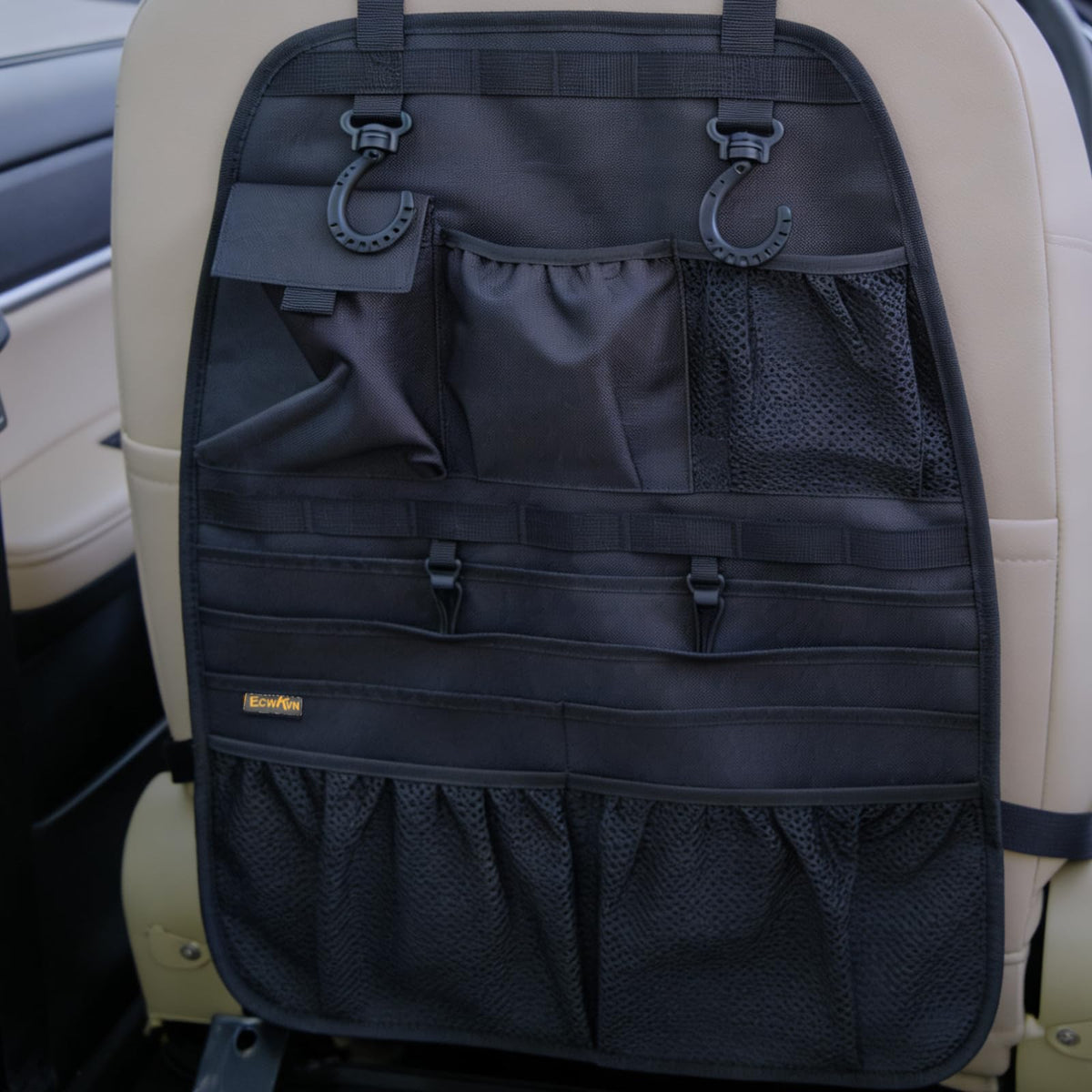 ECWKVN lifestyle image in family car showing organized cabin and convenience