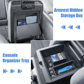 EDBETOS armrest hidden box installed beneath lid offering discreet, secure storage