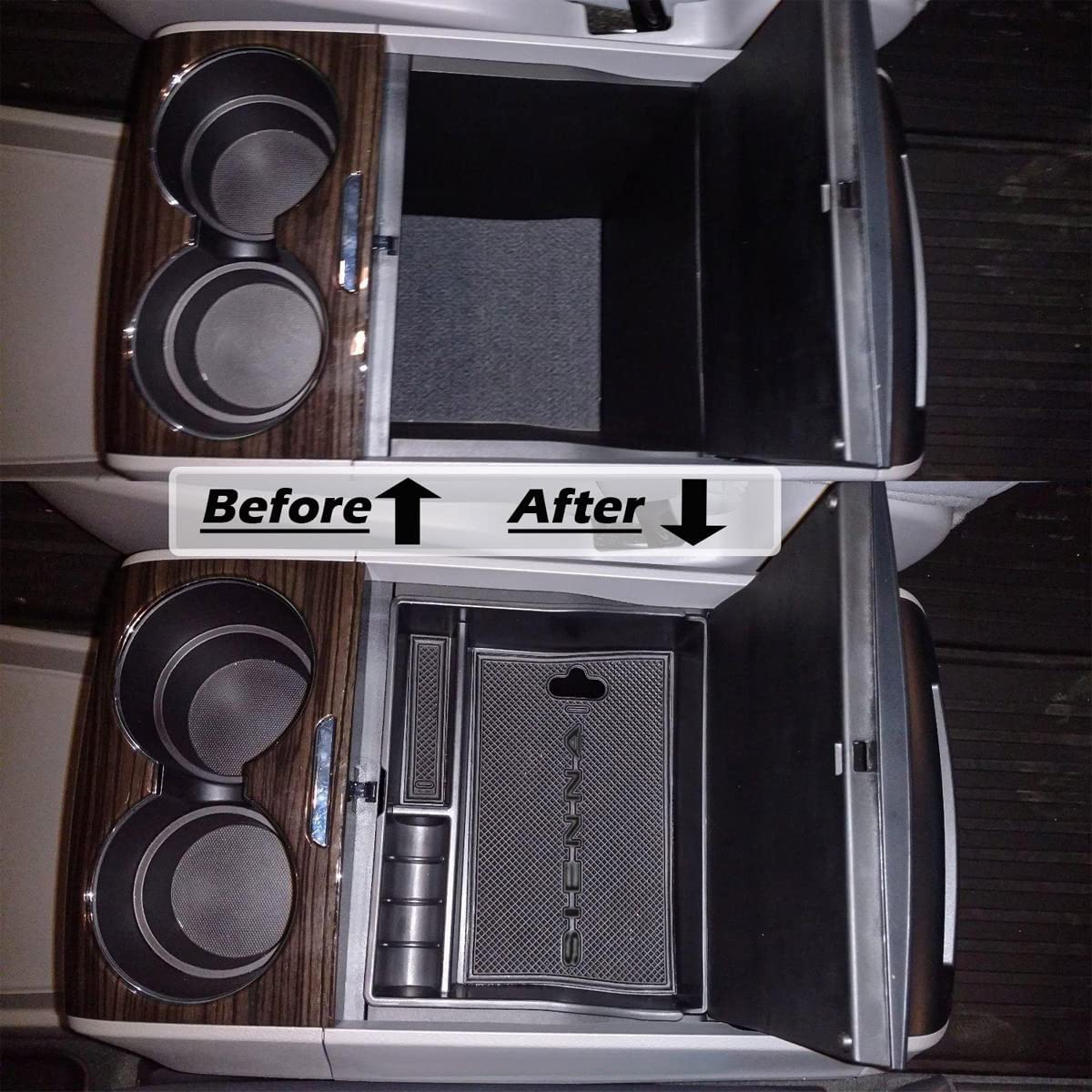 EDBETOS close-up of soft rubber liner reducing rattle and protecting items