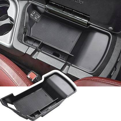 EDBETOS front view of console tray showing neat compartment layout and fit