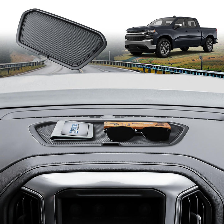 EDBETOS front view of dashboard organizer tray showing clean fit and added storage
