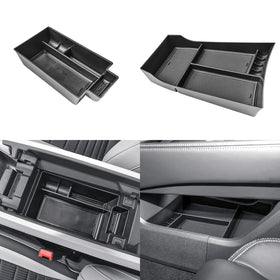 EDBETOS front view of two-piece console insert showing neat organization benefit