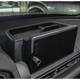 EDBETOS front view of dashboard tray showing fit and clean finish for organized storage