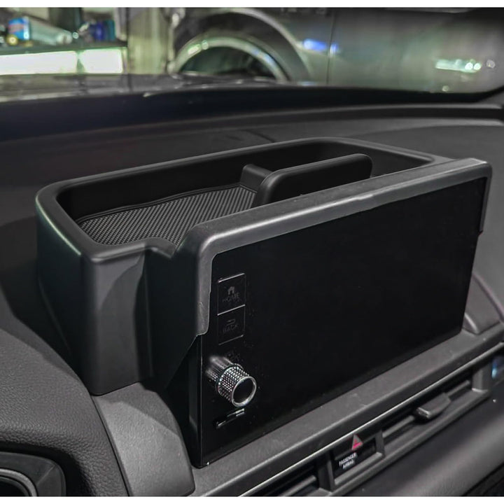 EDBETOS front view of dashboard tray showing fit and clean finish for organized storage