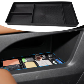 EDBETOS front view of lower console tray showing fit and clean look