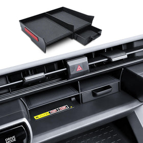 EDBETOS front view of console organizer showing neat storage and easy access