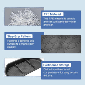 EDBETOS tray next to hand to show scale and compact convenience benefit