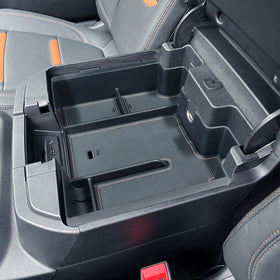 EDBETOS installed top view in Silverado console, provides quick access benefit