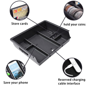 EDBETOS installed in Silverado console keeping items organized while driving