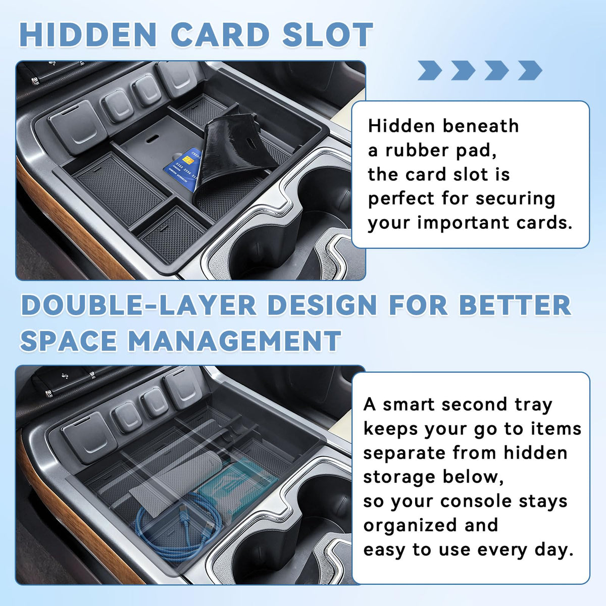 EDBETOS lower compartment revealed for hidden valuables and extra storage
