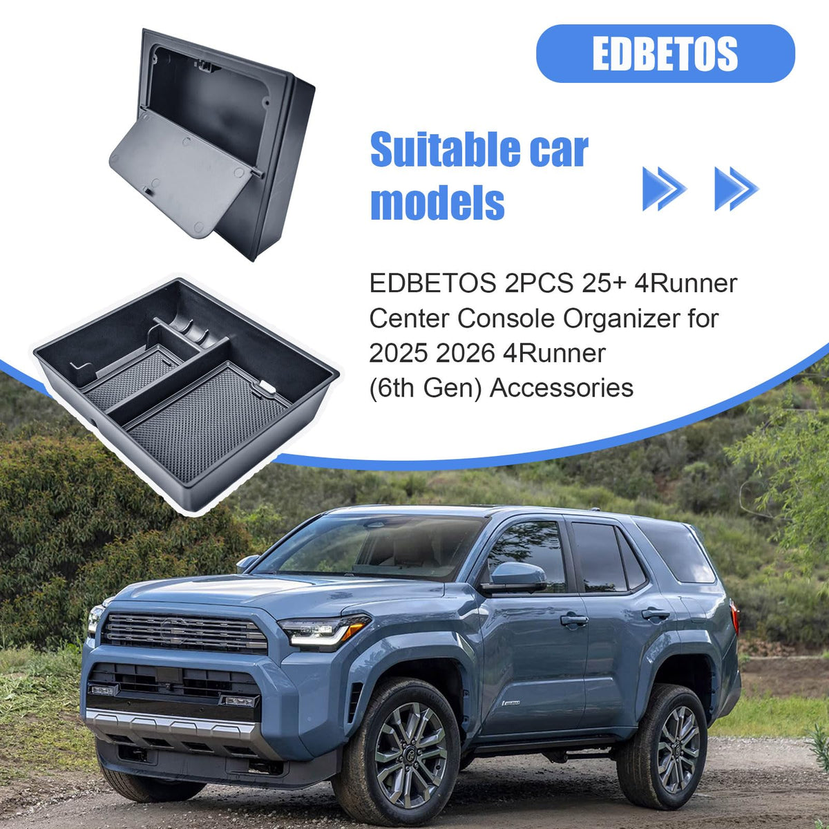 EDBETOS textured ABS finish closeup demonstrating durable, factory-fit appearance