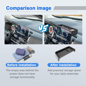 EDBETOS installed organizer with phone demonstrating quick-access convenience