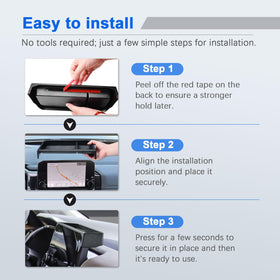 EDBETOS side profile showing organizer fitting neatly behind 9-inch screen