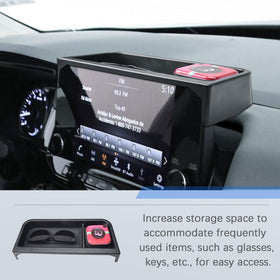 EDBETOS organizer beside sunglasses showing compact scale and usable capacity