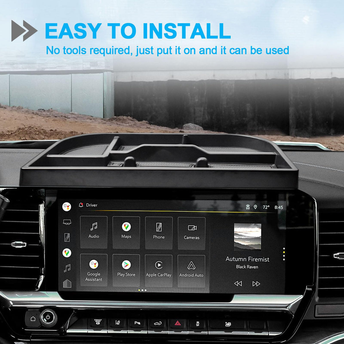 EDBETOS tray holding phone and coins for quick-access convenience