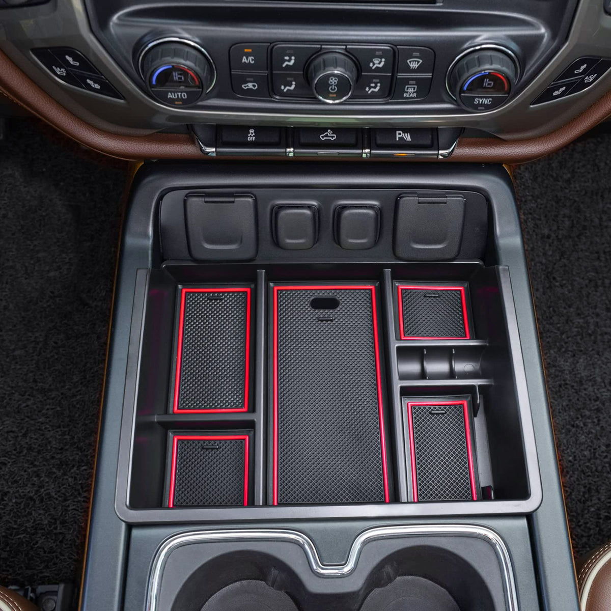 EDBETOS side angle installed in console provides quick-access benefit