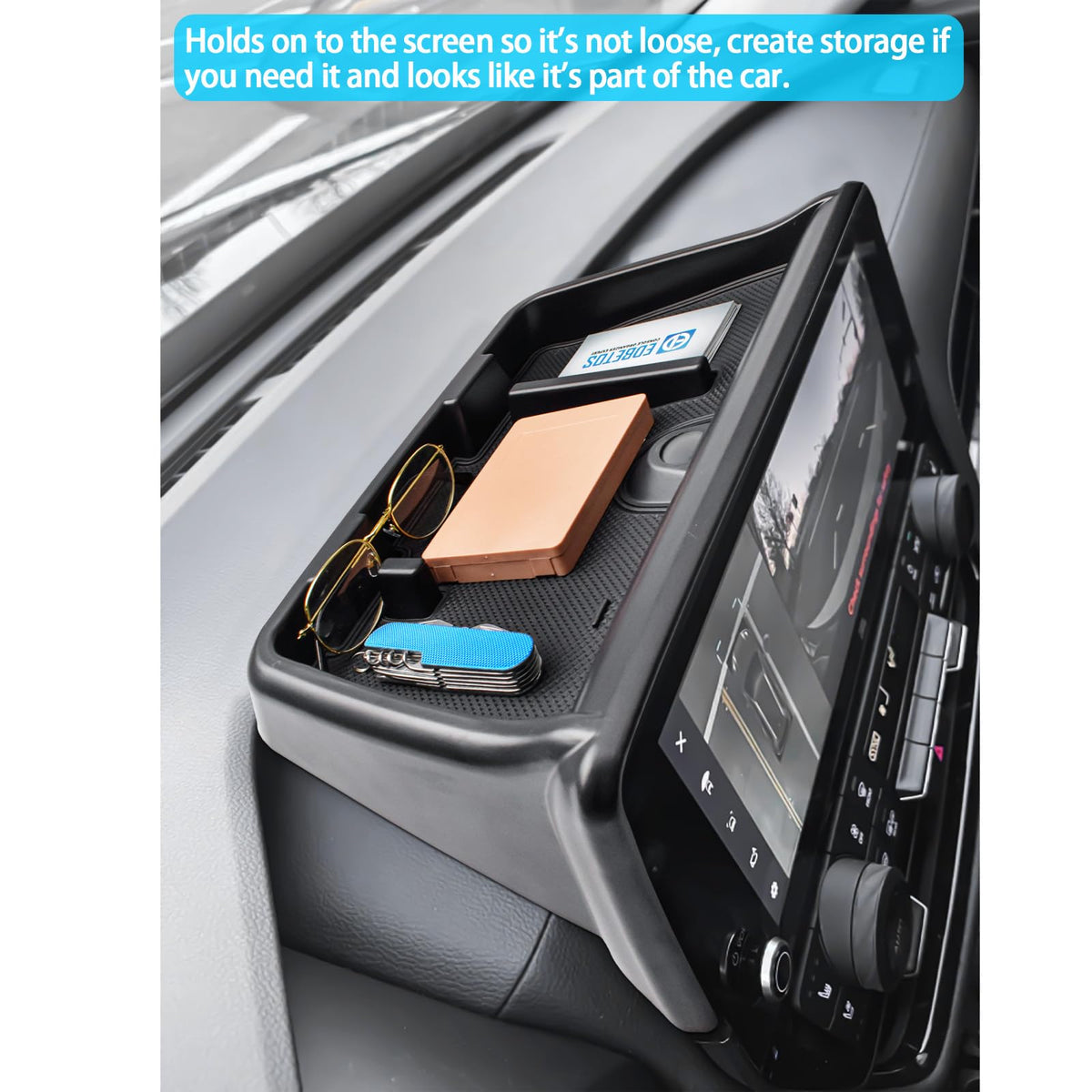 EDBETOS silicone pads detail demonstrating anti-slip protection and reduced in-cabin noise