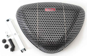 Edelbrock air cleaner steel mesh top showing high-flow benefit