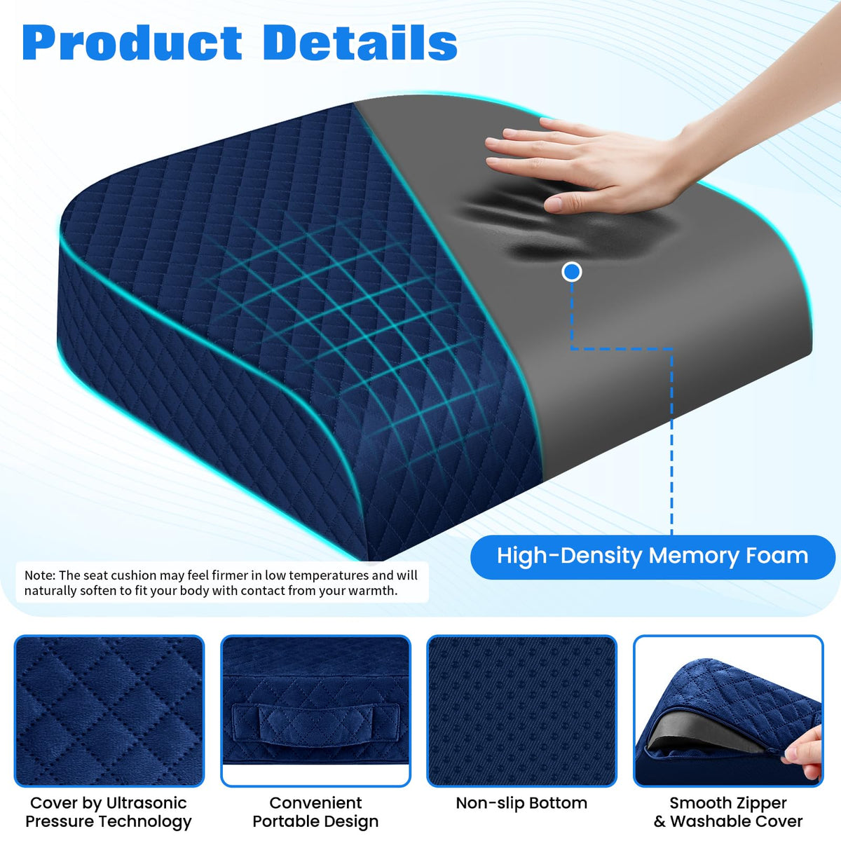 EdenDwell beveled edge detail promoting better posture and hip alignment