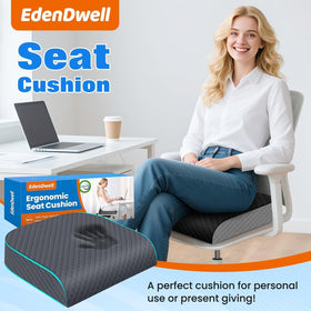 EdenDwell cushion placed in office chair lifestyle scene providing comfortable work seating