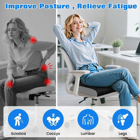 EdenDwell cushion placed on office chair offering ergonomic comfort