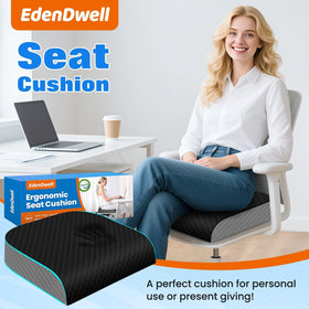EdenDwell cushion on office chair in workspace improving seated comfort