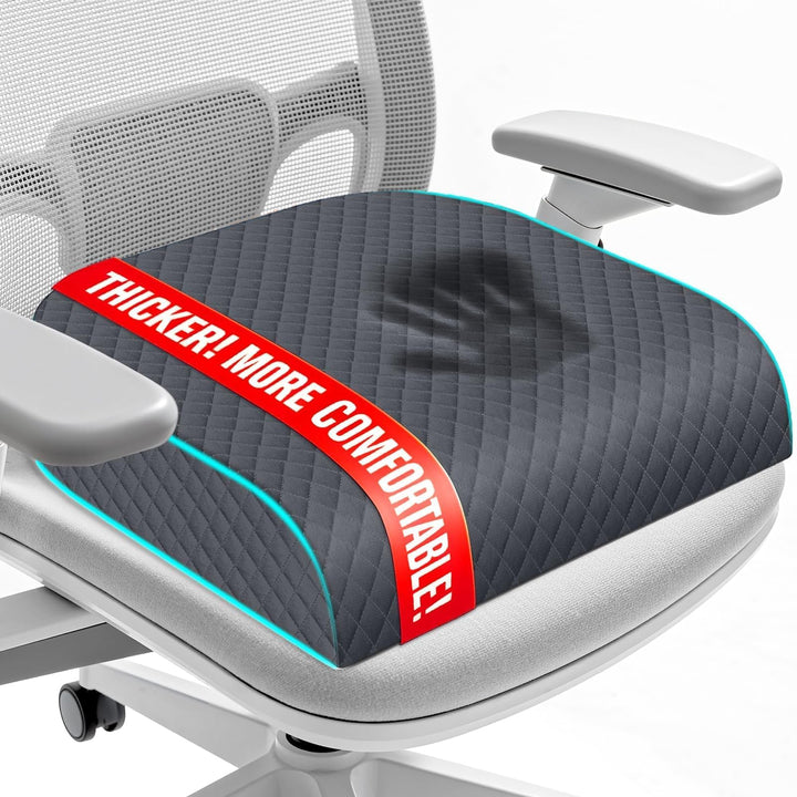 EdenDwell seat cushion front view showing full large surface and color, adds ergonomic comfort