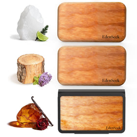 EdenSeek front packaging showing elegant wood diffuser and branding benefit of premium presentation