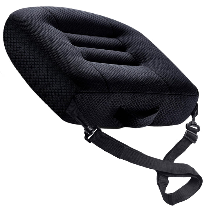 EDIETH booster seat front view showing shape and straps for stable seating