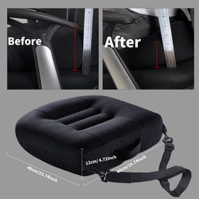 EDIETH on office chair displaying ergonomic lift for desk work benefit