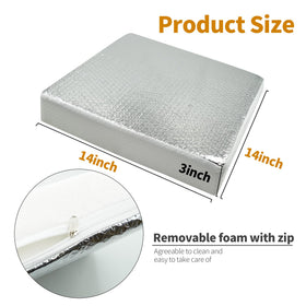 EDIETH installed in a 14x14 RV roof vent, cuts noise and light